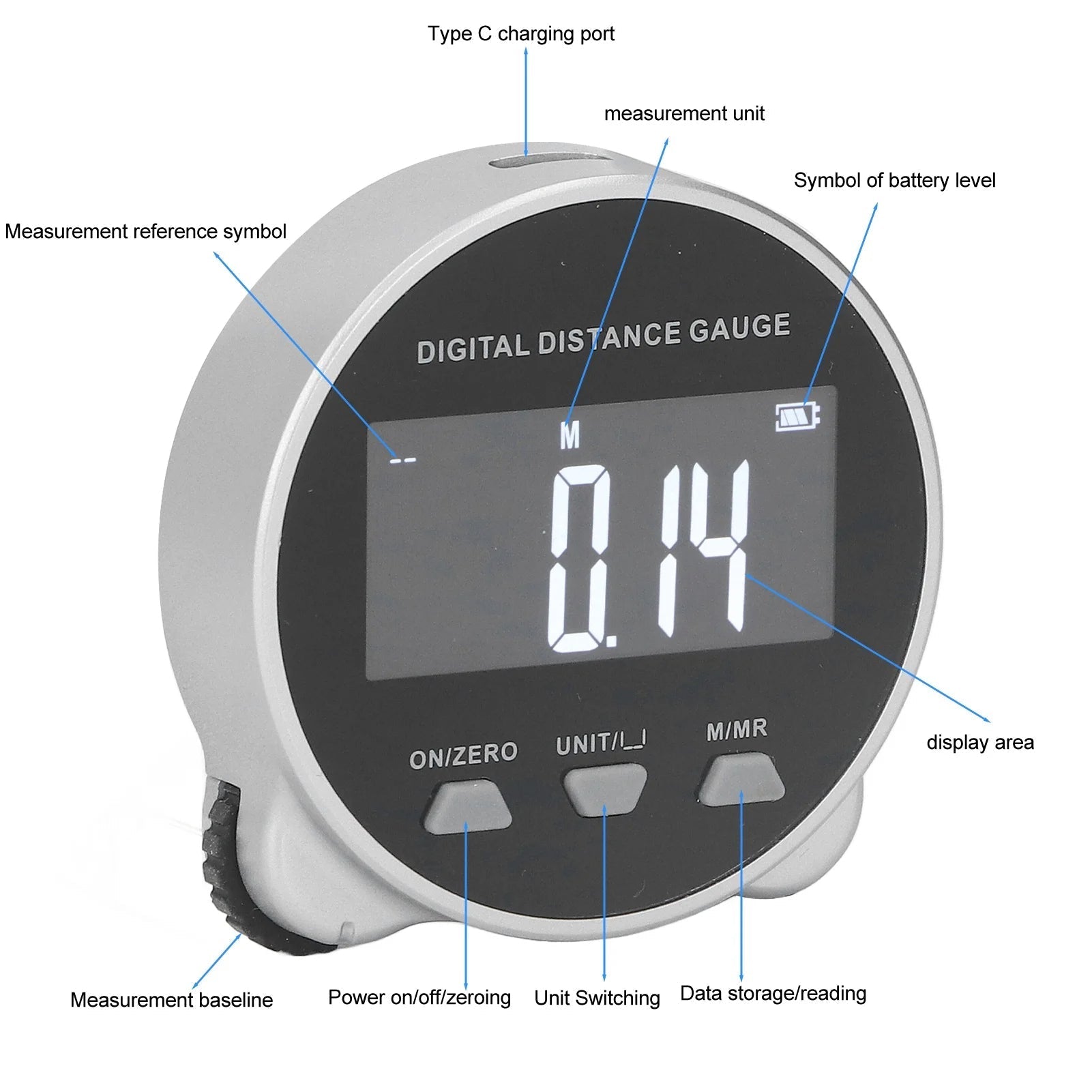 ExactLine | Smart Digitalt Målebånd med LCD-Display