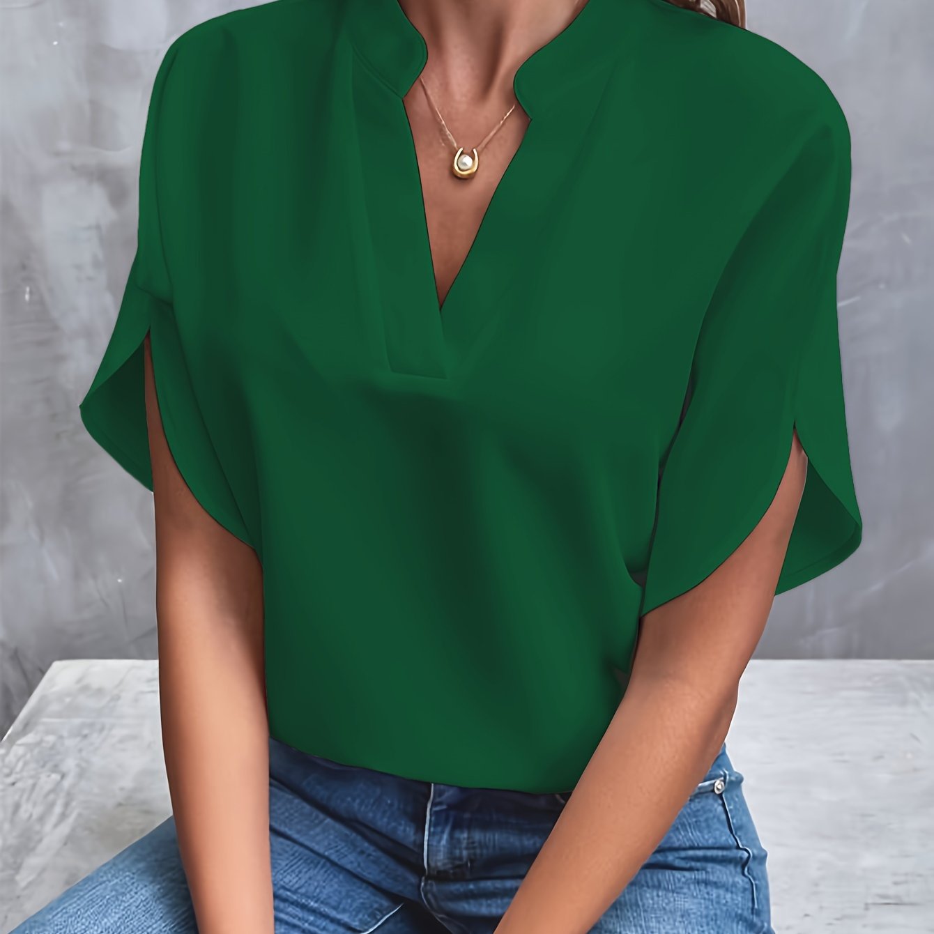 Eleanor | Stilfuld Bluse til Enhver Lejlighed | Dame Grøn Nuvenci.dk