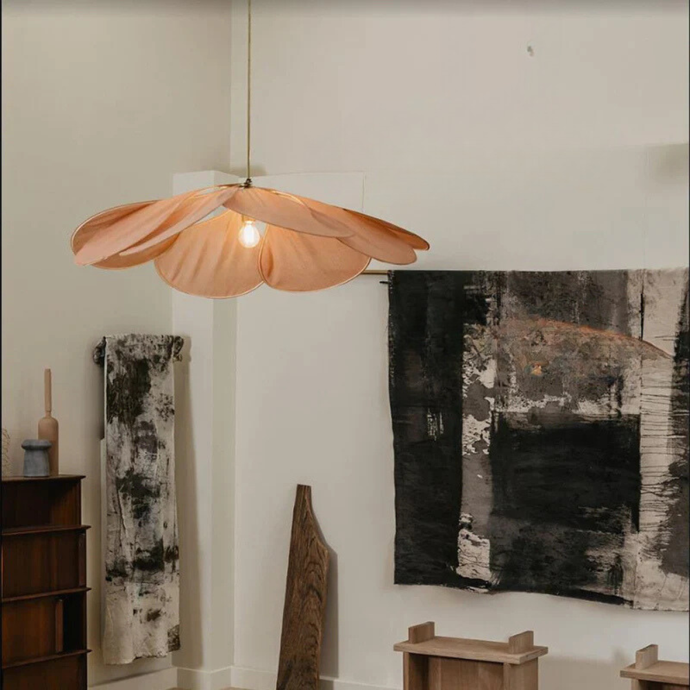 ElegaBloom | Blomsterblad-lampe til moderne boligverdener Khaki Nuvenci.dk