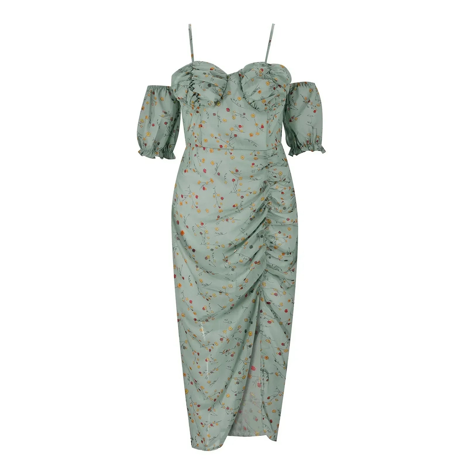 Emilia | Dame Slankende Sommerkjole | Midi Nuvenci.dk