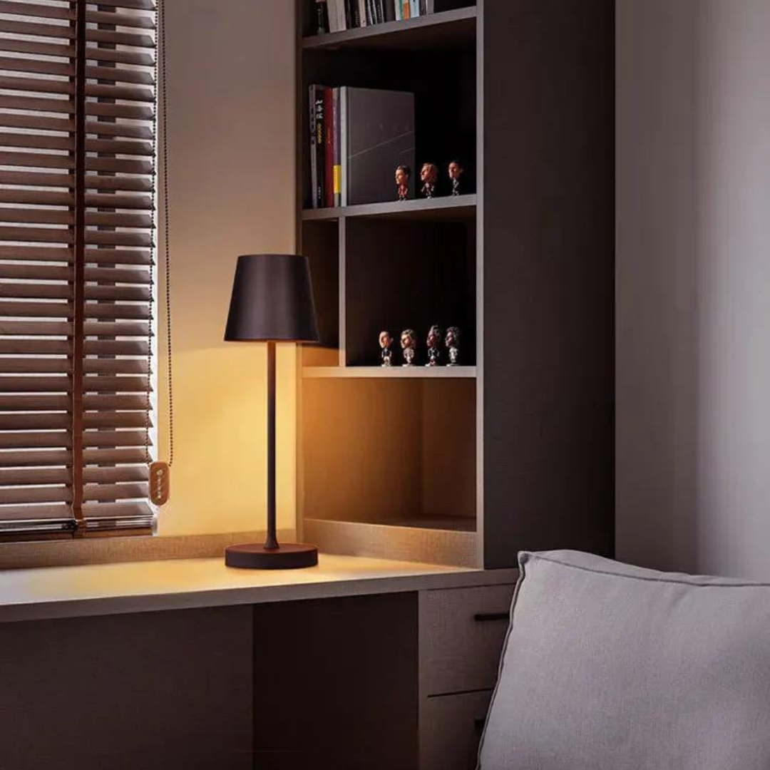 EternoLight | Trådløs Bordlampe – Hyggebelysning til Hjem og Have Sort Nuvenci.dk