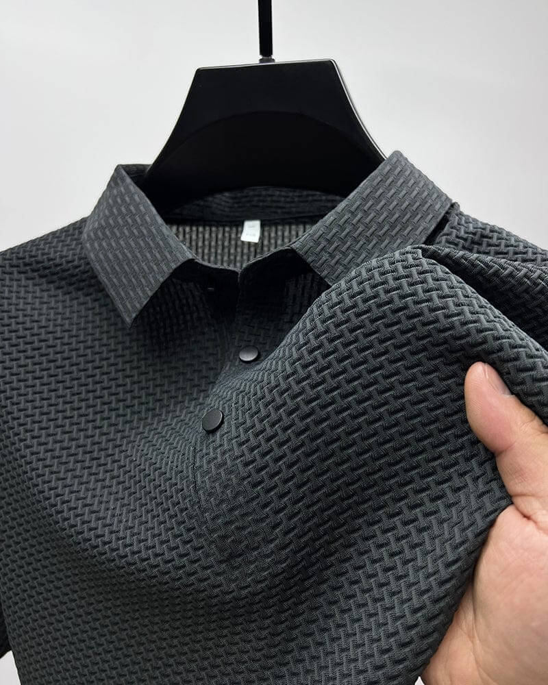 Felix | Elegant Komfort Poloshirt | Herremode Grå Nuvenci.dk