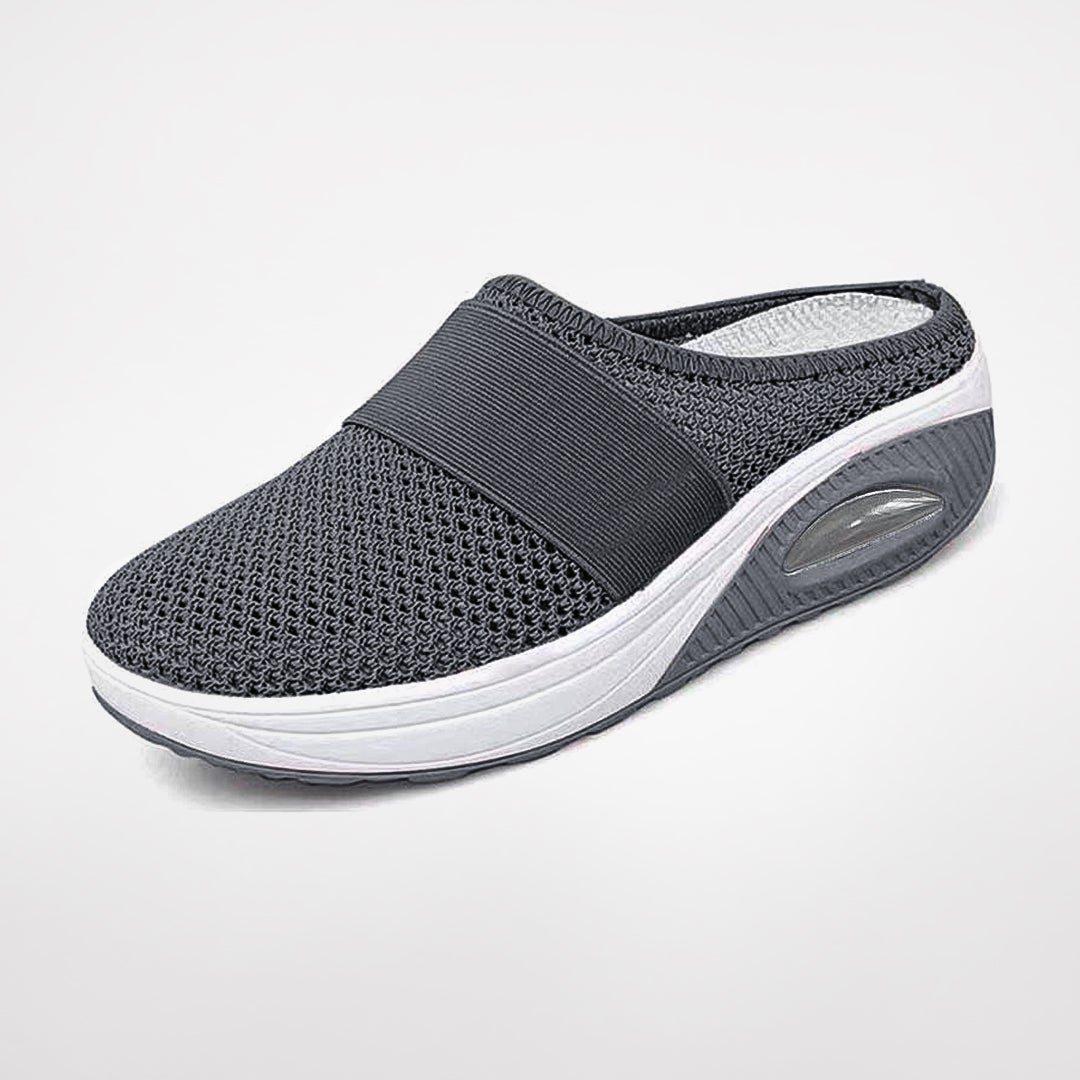 FlexiComfort | Orthopediske Hjemmesko Dame Non-Slip Design for Daglig Komfort Mørkegrå Nuvenci.dk