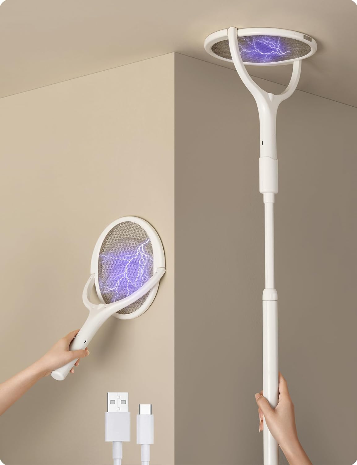 FlyRacket | Genopladelig elektrisk fluefangst Original bat Nuvenci.dk