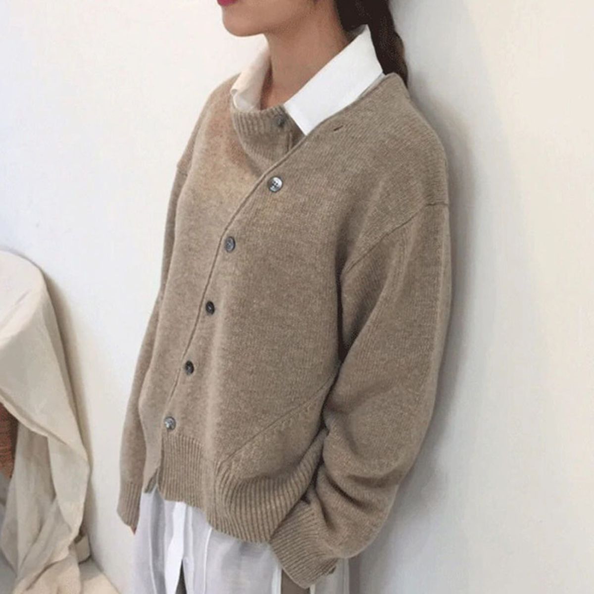 Franka | Komfortabel Strikcardigan Brun Nuvenci.dk