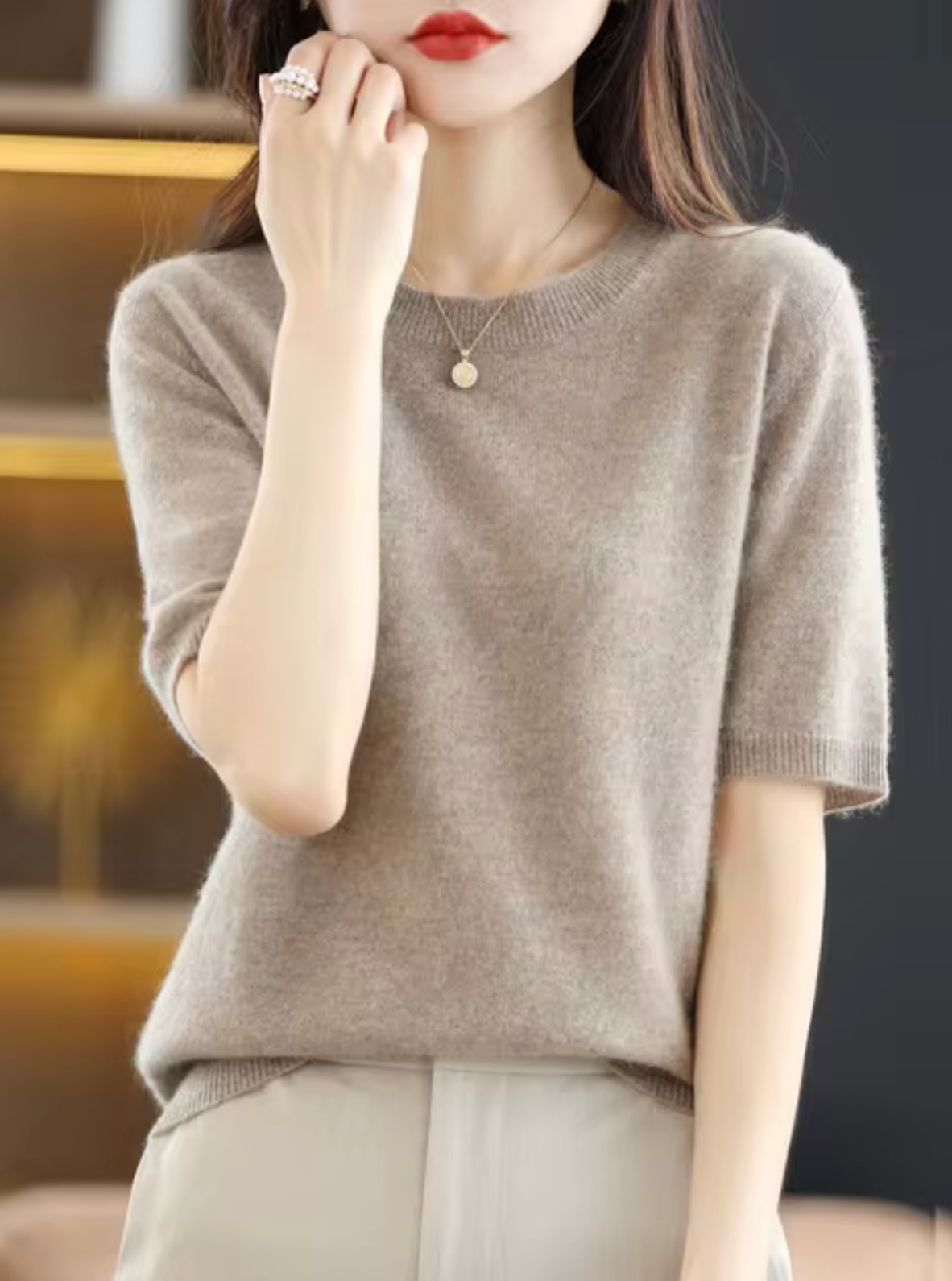 Variant image for Bellezza | Women's Sweater – Luxurious Short Sleeve Elegance-61