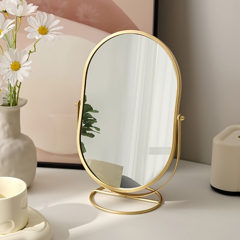 GlamReflect | Roterende Makeup Spejl Guld Nuvenci.dk