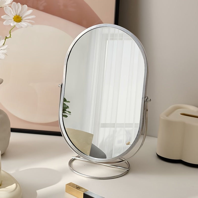 GlamReflect | Roterende Makeup Spejl Sølv Nuvenci.dk