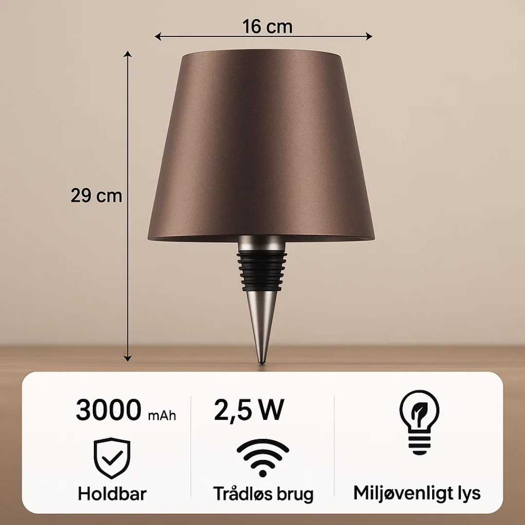 GlowBottle | Bæredygtig LED-flaskelampe Nuvenci.dk