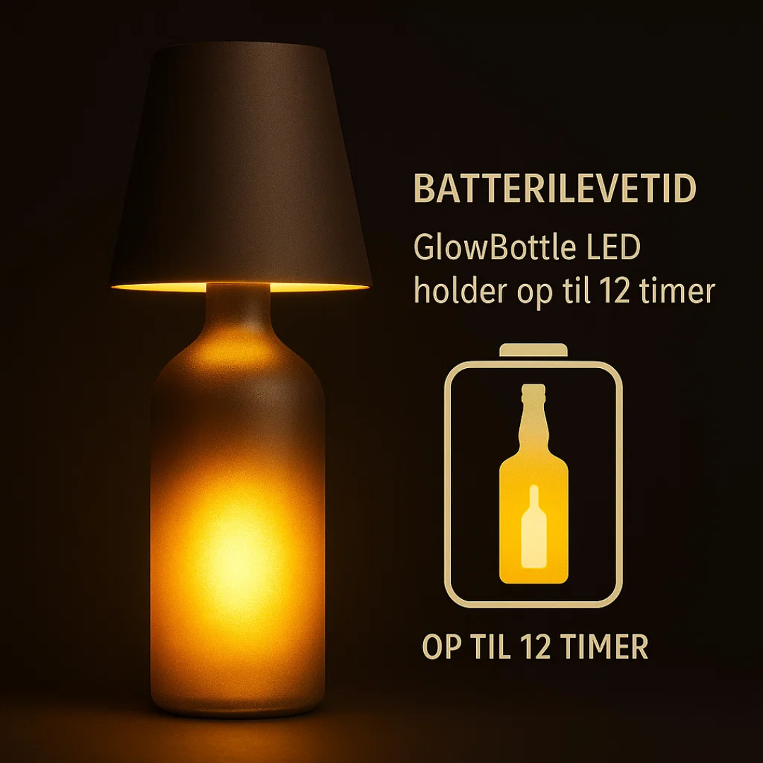 GlowBottle | Bæredygtig LED-flaskelampe Nuvenci.dk