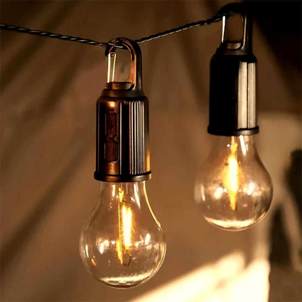 GlowCamp | Genopladelig Retro-lampe til indendørs og udendørs brug Nuvenci.dk
