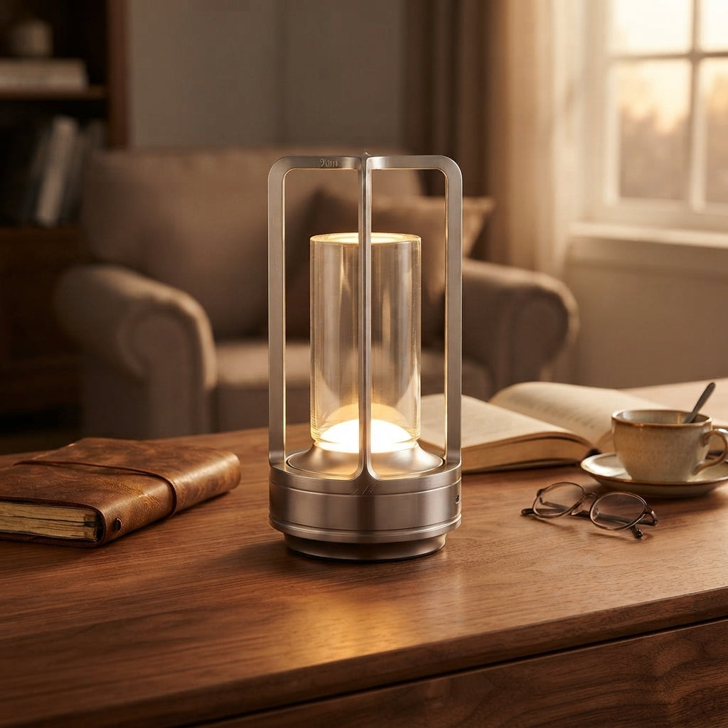 GlowEase | LED Bordlampe – Justerbar Hyggebelysning Nuvenci.dk