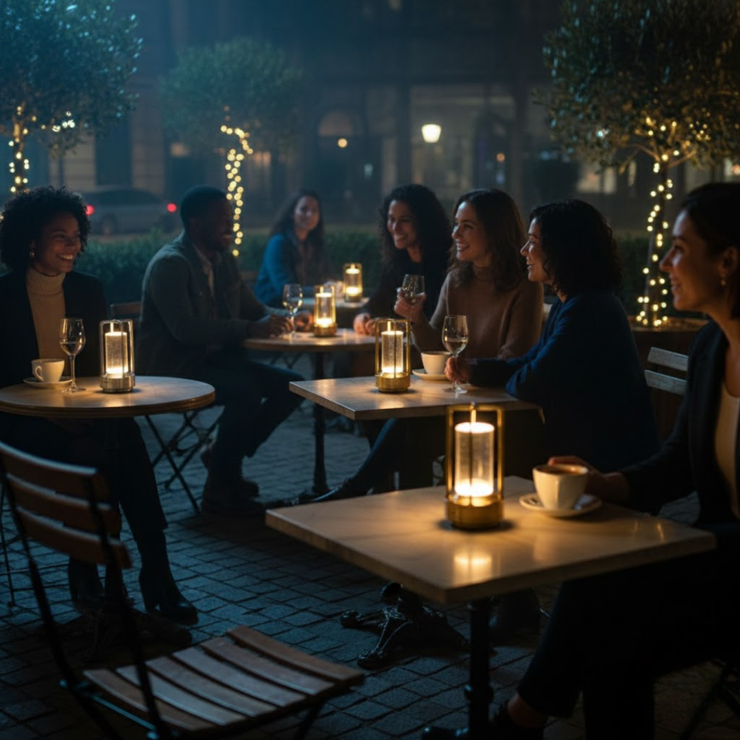 GlowEase | LED Bordlampe – Justerbar Hyggebelysning Nuvenci.dk