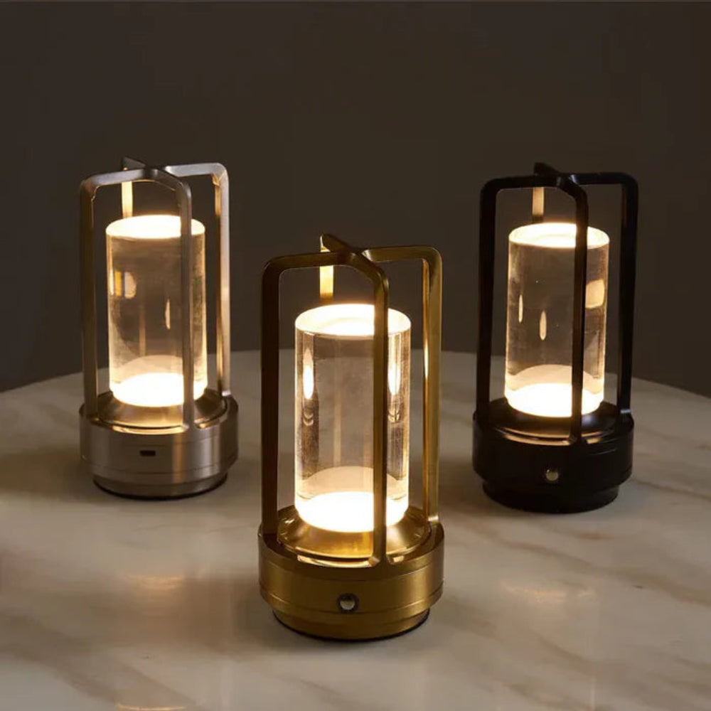 GlowEase | LED Bordlampe – Justerbar Hyggebelysning Sort Nuvenci.dk