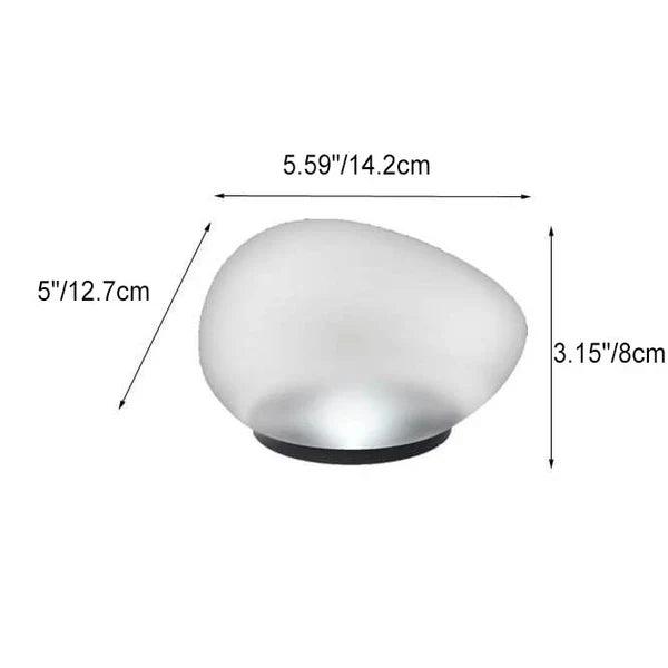 GlowPebble | Solcelledrevet LED-lampe med glasdesign Nuvenci.dk