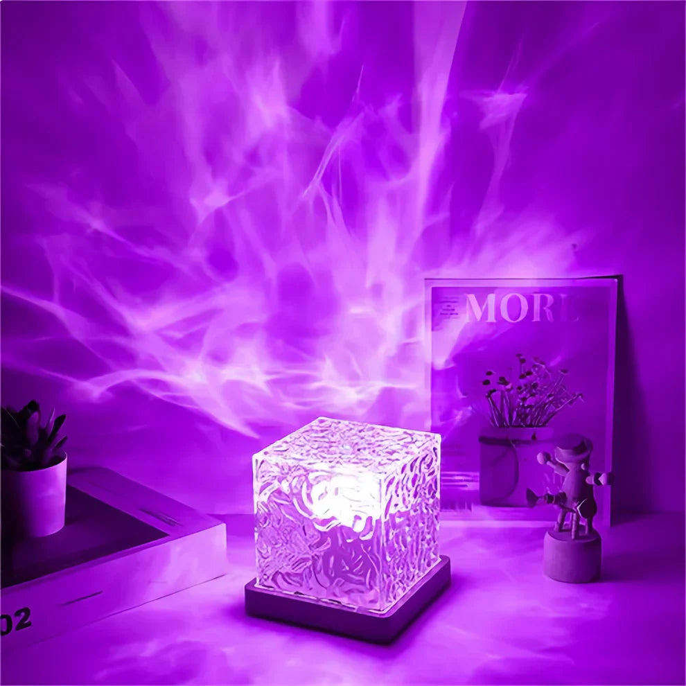 GlowWall | Beroligende & Dynamisk Projektor-Natlampe Lilla Nuvenci.dk