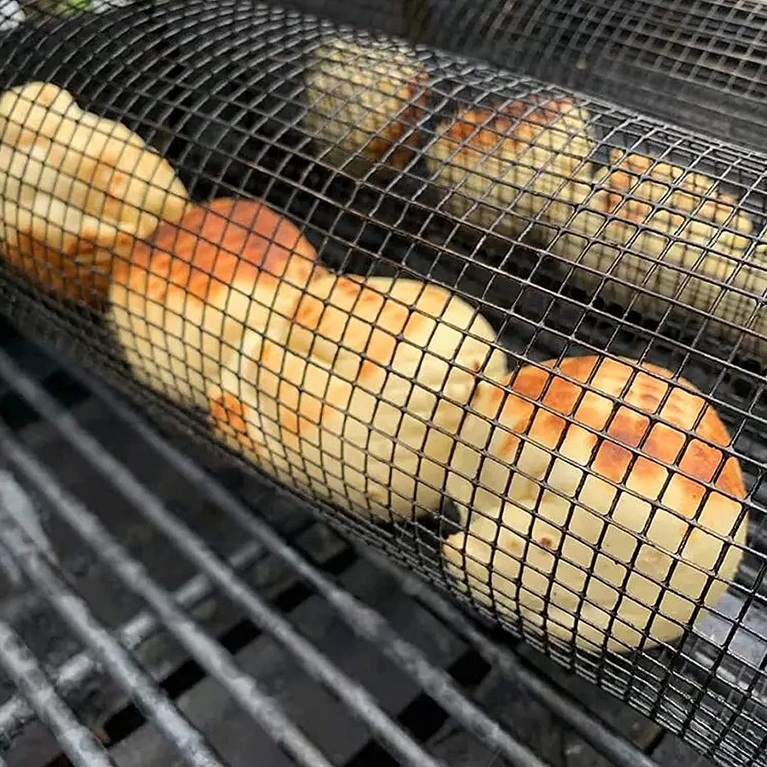 GrillRoll | Multifunktionel Roterende Grillkurv Nuvenci.dk