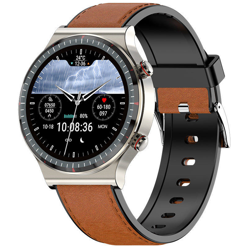 HealthMate | Smartwatch – Sundhedsovervågning i Hverdagen Sølv Khaki Nuvenci.dk