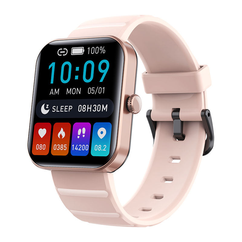 HealthSync | Avanceret sundhedsovervågnings-smartwatch F21pro Rosa Nuvenci.dk