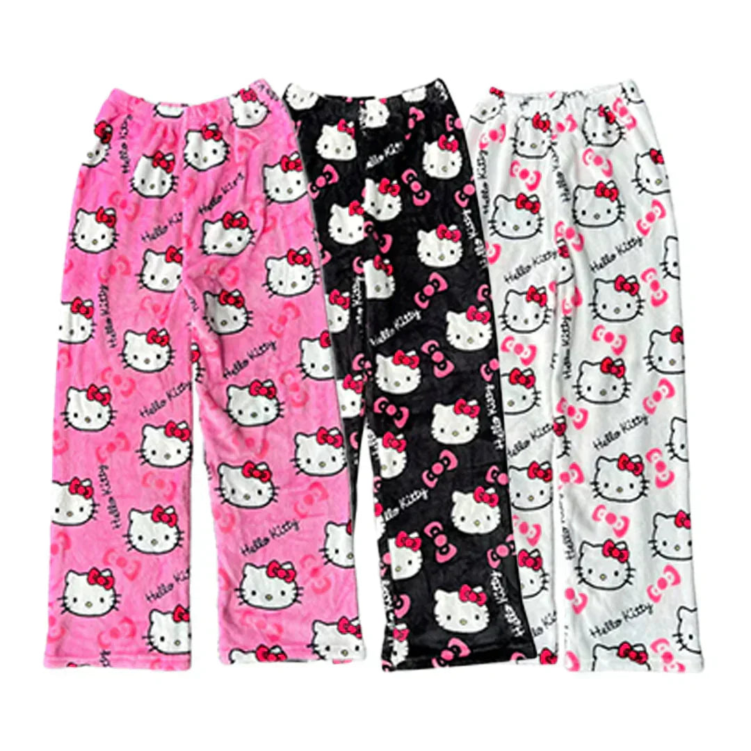Luna | Morbidi Pantaloncini Pigiama Hello Kitty con Top | Donna