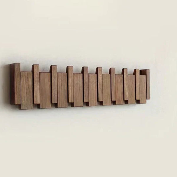 Variant image for Harmonycoat - Houten Garderobe Med Klaver Design & Funktionel Opbevaring-4