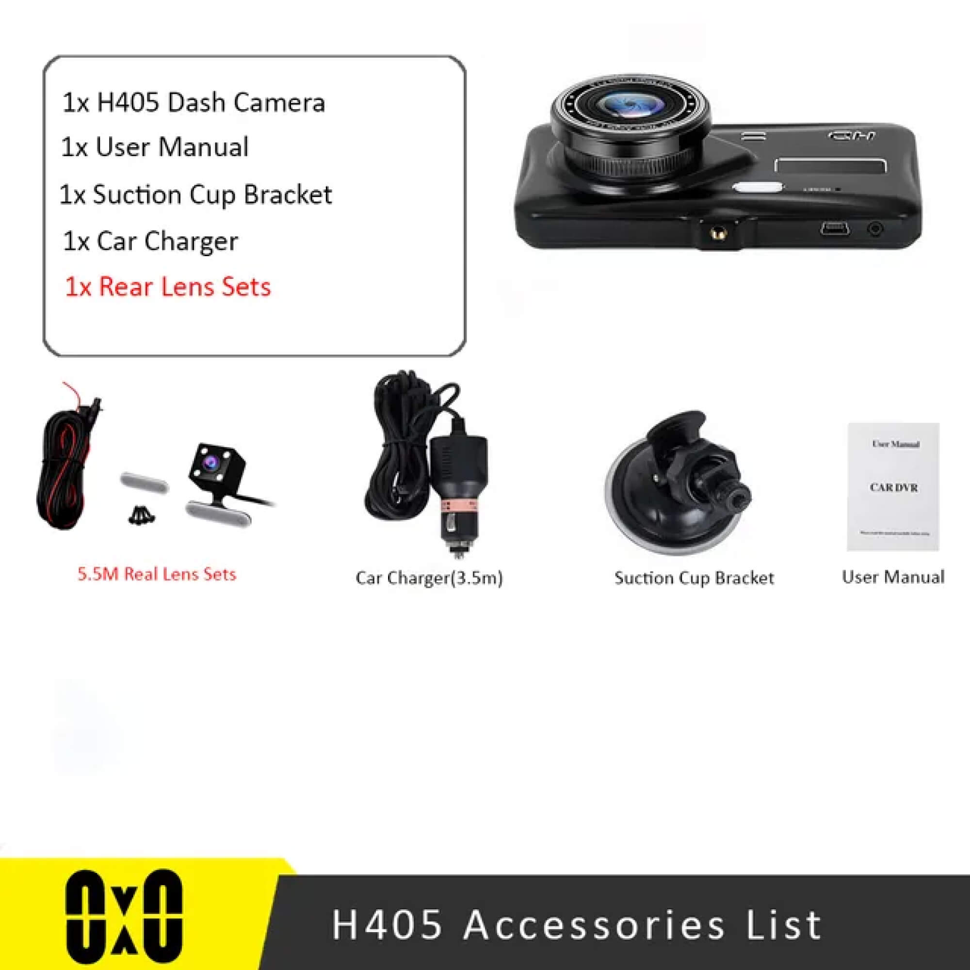 ClearCam | 170° Vidvinkelkamera med 4" Skærm