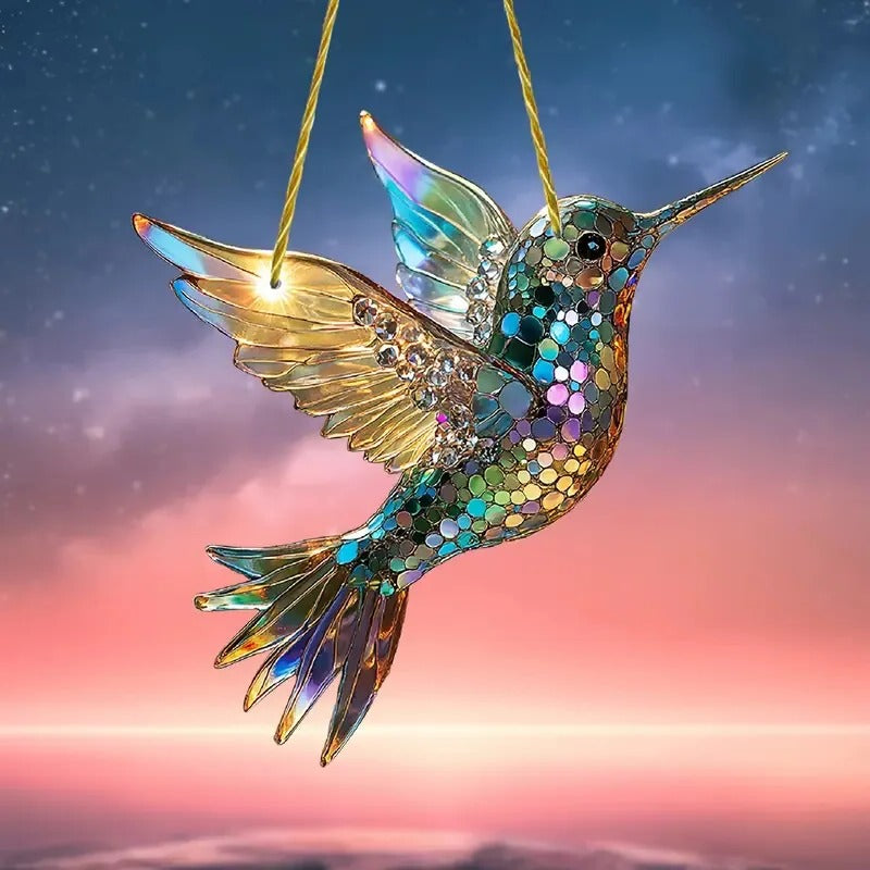 JoyWings | Farverig vinduesophæng med kolibri-solfangere