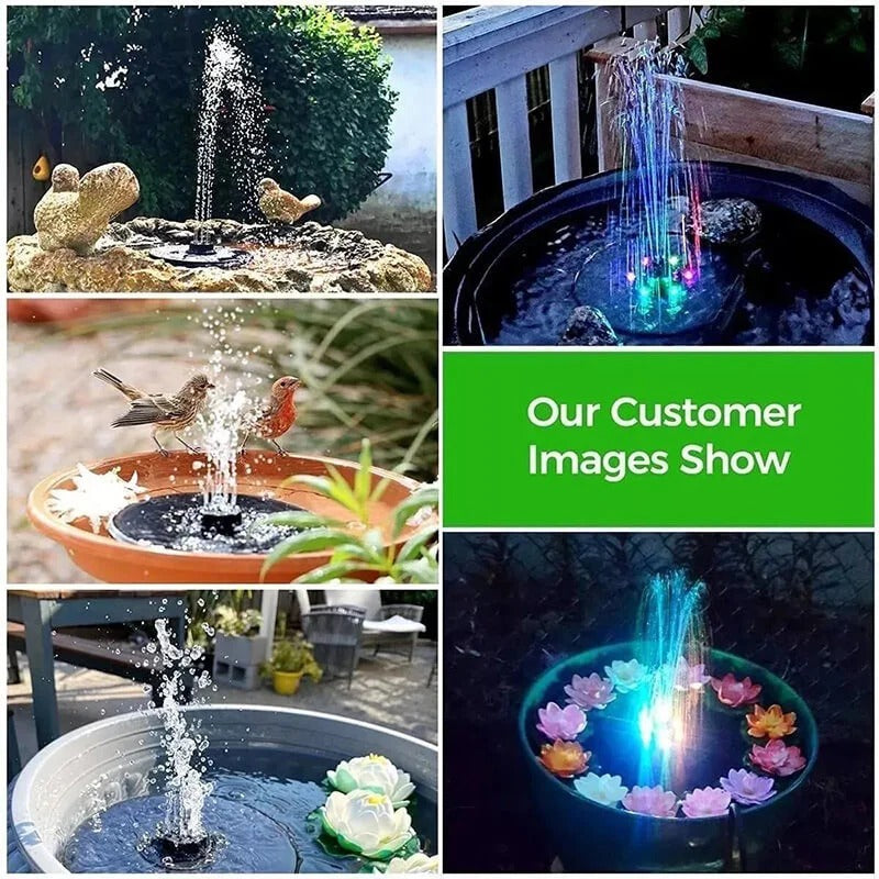 ZenSplash | Solbrønd med 60 LED-lys