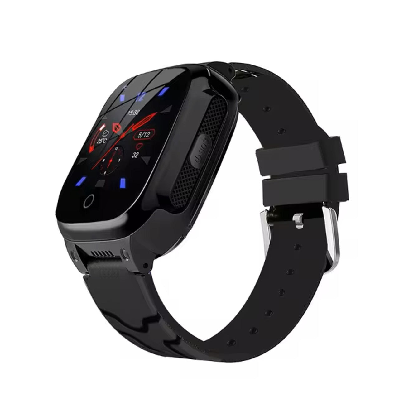 KidTrack | Smart GPS-ur med videoopkald & nødkald Sort Nuvenci.dk