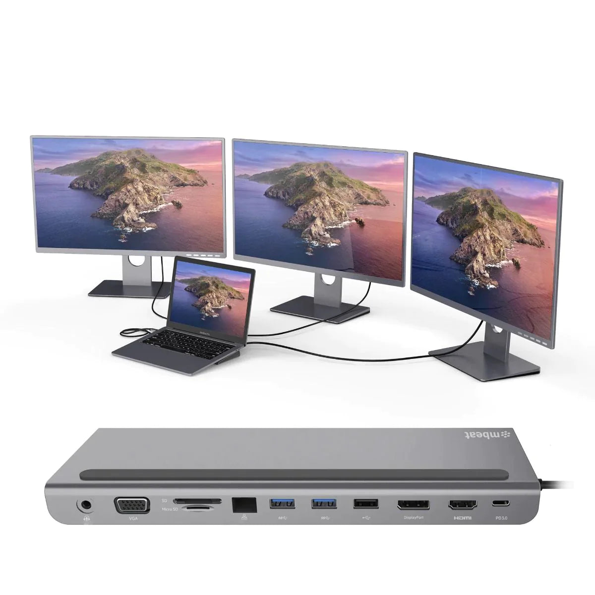 LapStation | Pro- 11 i 1 Laptop-Dockingstation Nuvenci.dk
