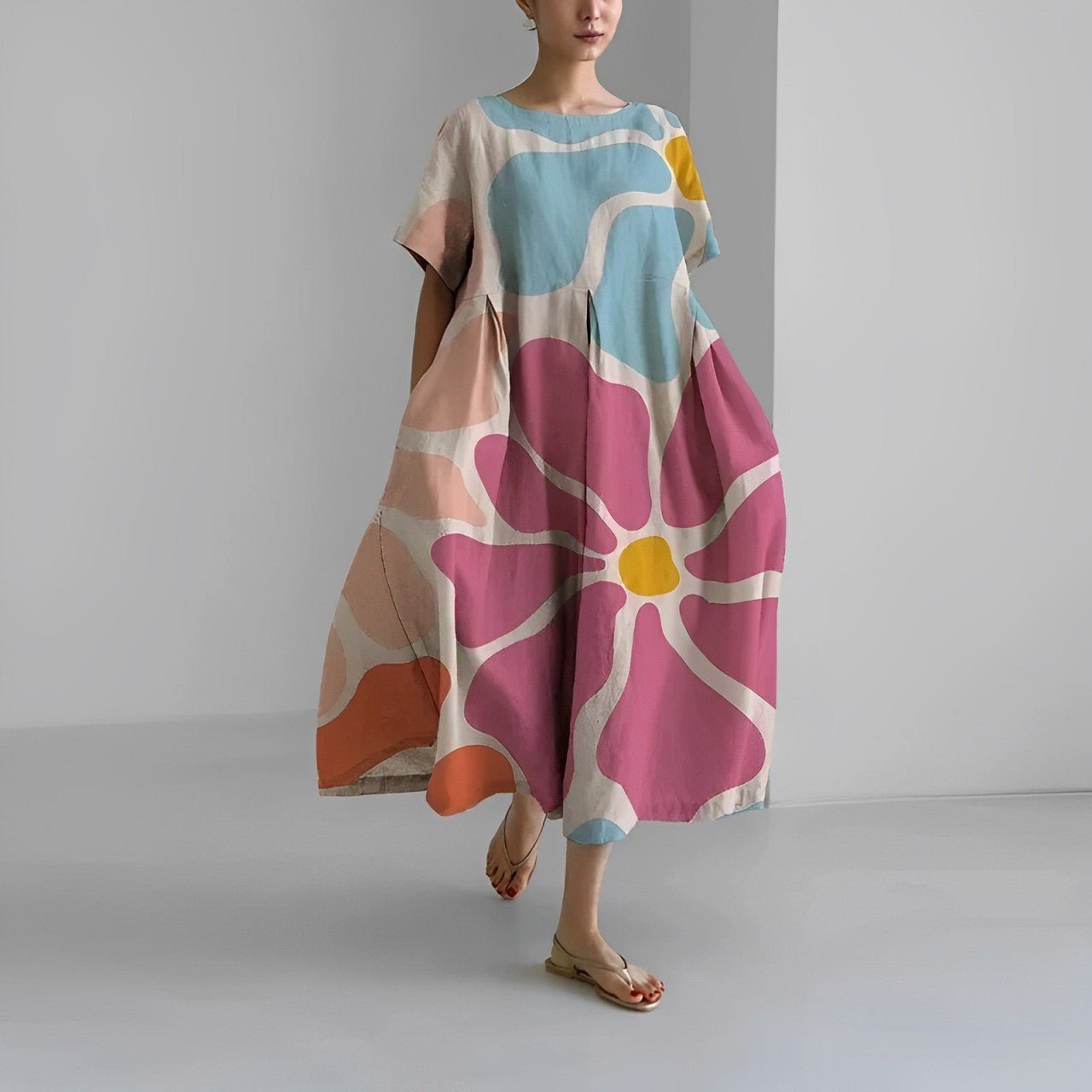 Lia | Dame Sommer Langkjole | Maxi Rosa Nuvenci.dk