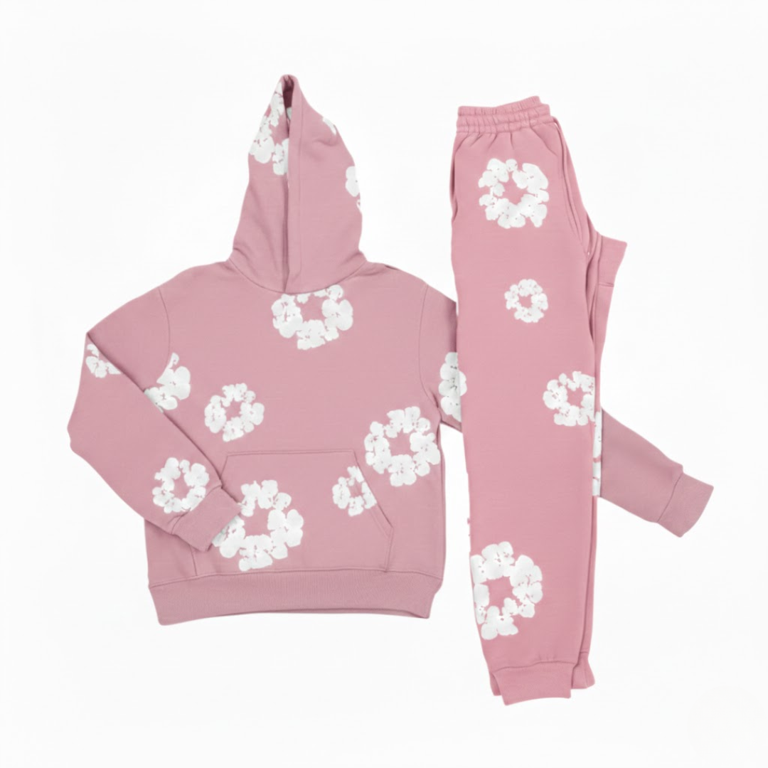 Lillian | Stilfuldt Blomstret Træningssæt | Dame Rosa Nuvenci.dk