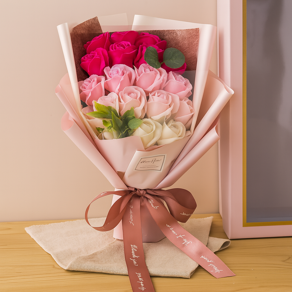LovePetal | Rosenbuket – Evig Romantisk Gestus Pink Nuvenci.dk