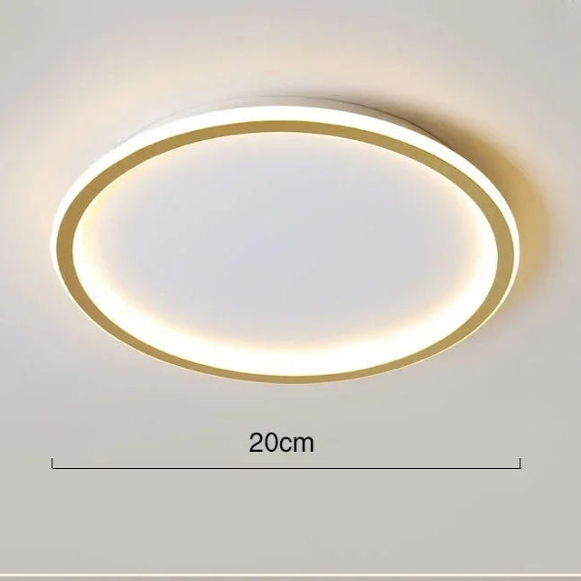 LumoNord | LED Loftlampe Dæmpbar Belysning & Moderne Nordisk Design 20 cm - Guld Nuvenci.dk