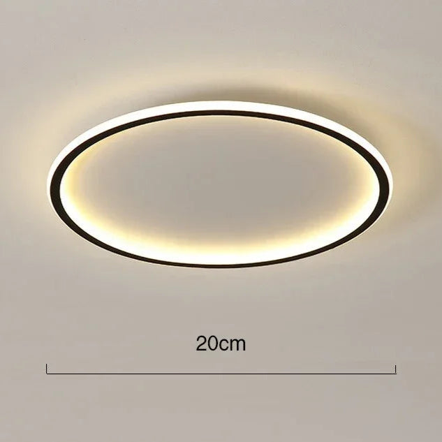 LumoNord | LED Loftlampe Dæmpbar Belysning & Moderne Nordisk Design 20 cm - Sort Nuvenci.dk