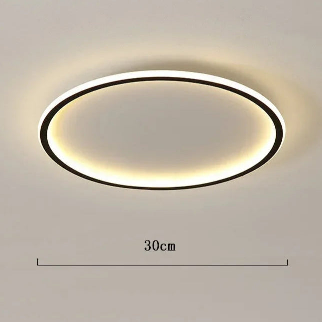LumoNord | LED Loftlampe Dæmpbar Belysning & Moderne Nordisk Design 30 cm - Sort Nuvenci.dk