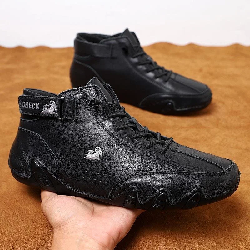 Matteo | Håndlavede italienske high-top sneakers Sort Nuvenci.dk