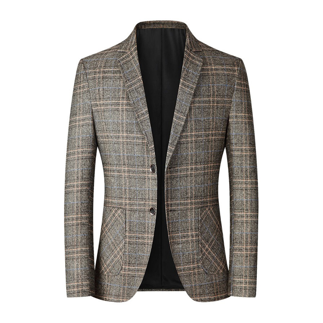 Milo | Elegant Khaki-Blazer med Moderne Snit | Herre Khaki Nuvenci.dk