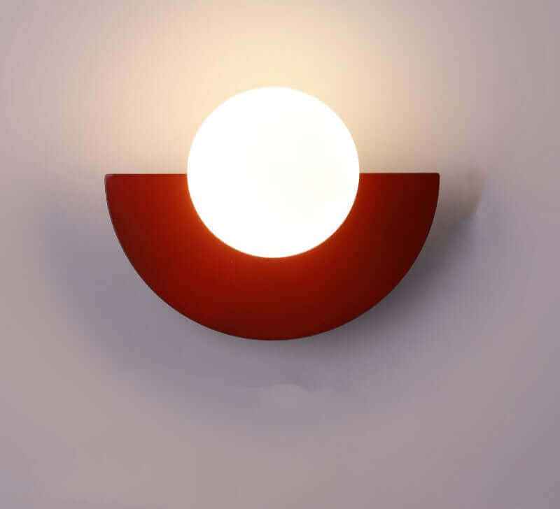 MoonBeam | Moderne Halvmåne-Væglampe Rød Nuvenci.dk