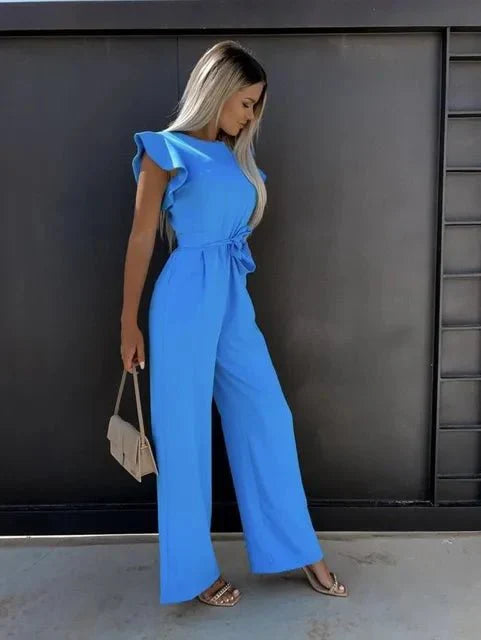 Naomi | Elegant Jumpsuit med Raffinerede Ærmer | Dame Blå Nuvenci.dk