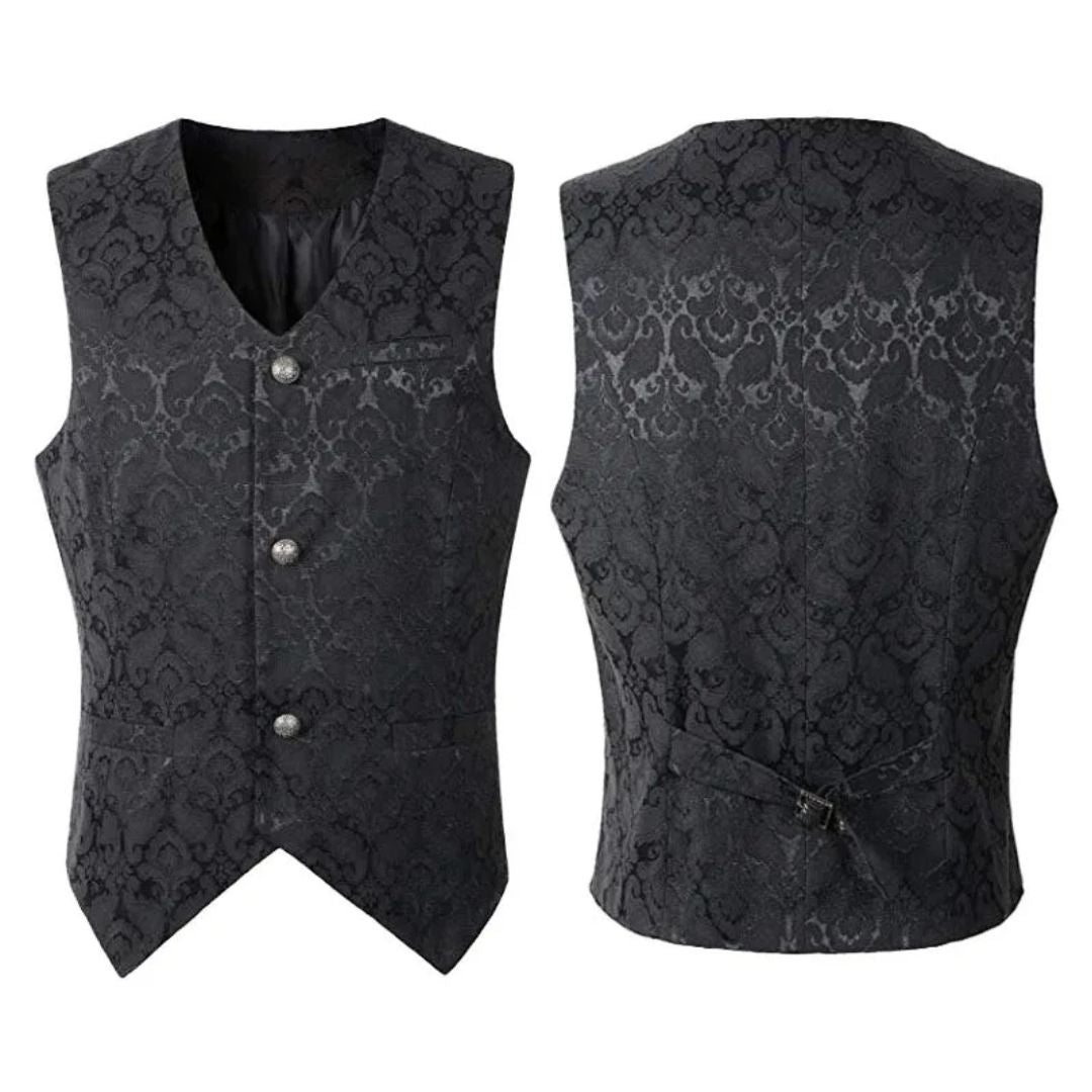 NobleVest | Elegant Traditionel Vest til Mænd Sort Nuvenci.dk