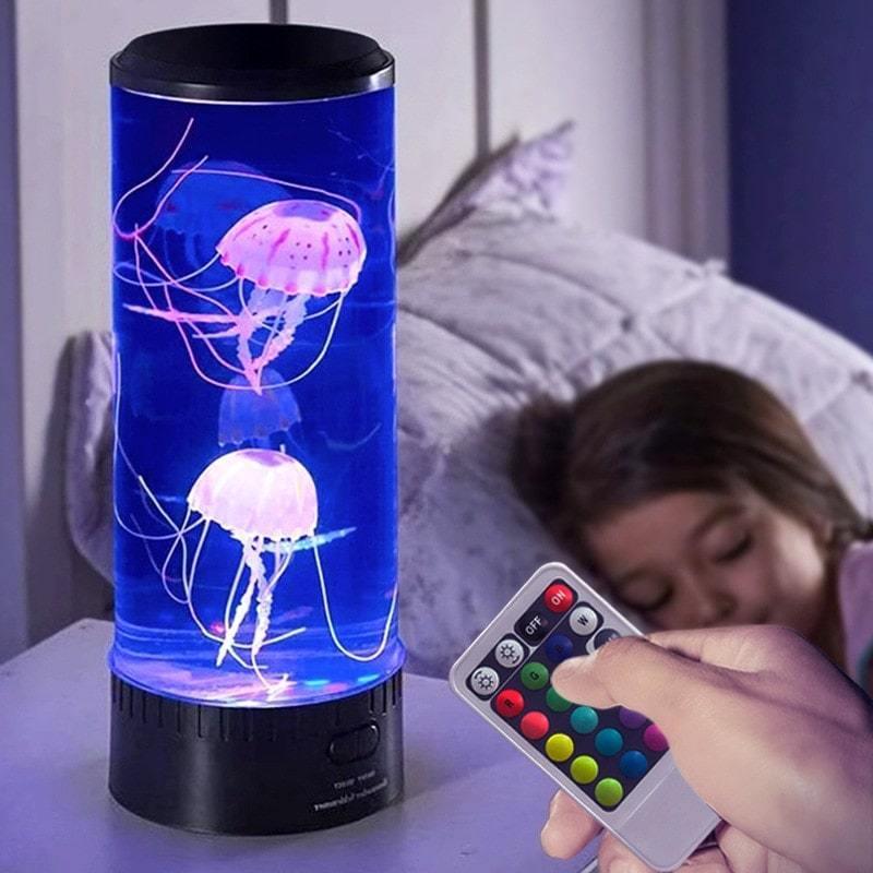 OceanGlow | Beroligende LED Meduselampe Nuvenci.dk