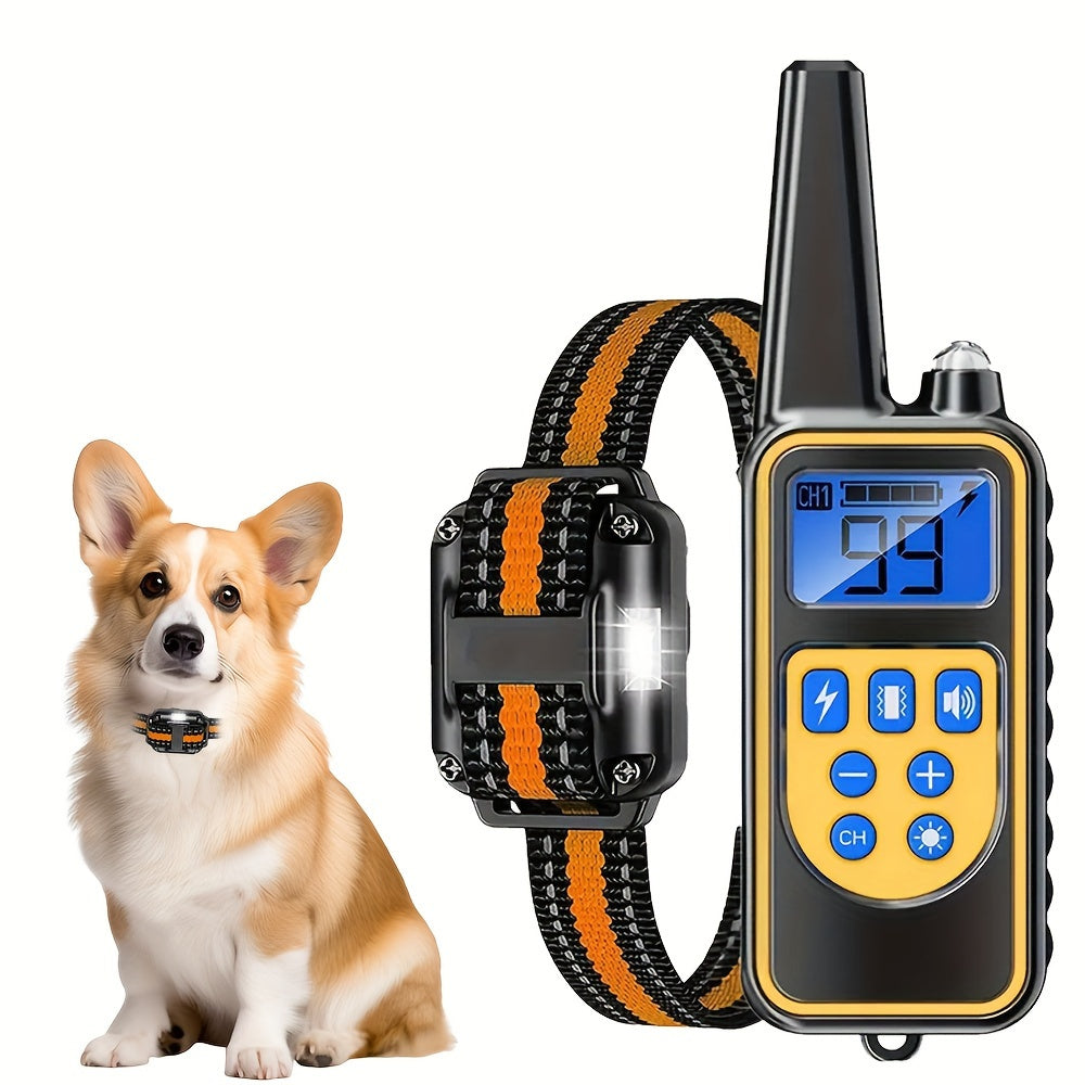 PawTrainer | USB-Opladeligt Hundehalsbånd med LED og Vibration Nuvenci.dk