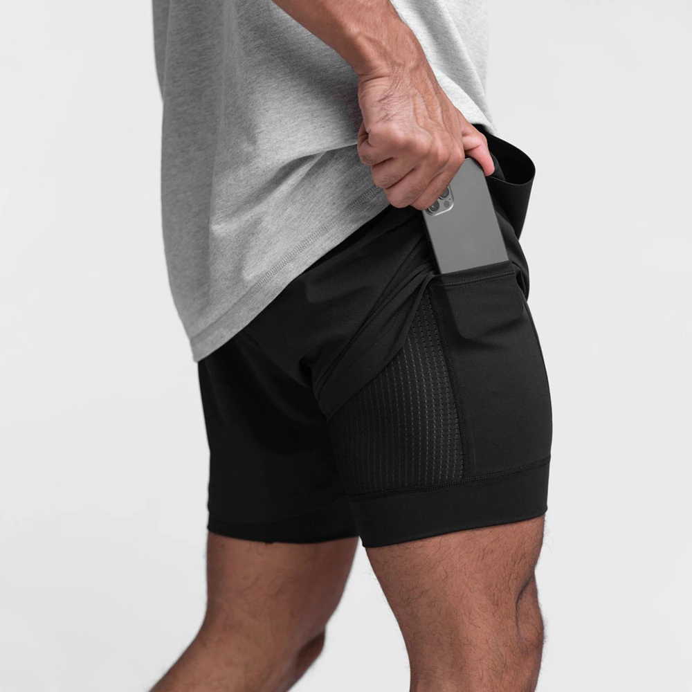 PowerFit | Behagelige Fitness-Shorts Sort med sort for Nuvenci.dk
