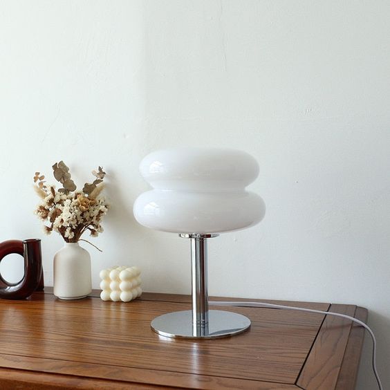 RadianceLamp | Funktionel og Moderne Bordlampe I Glas Hvid Nuvenci.dk