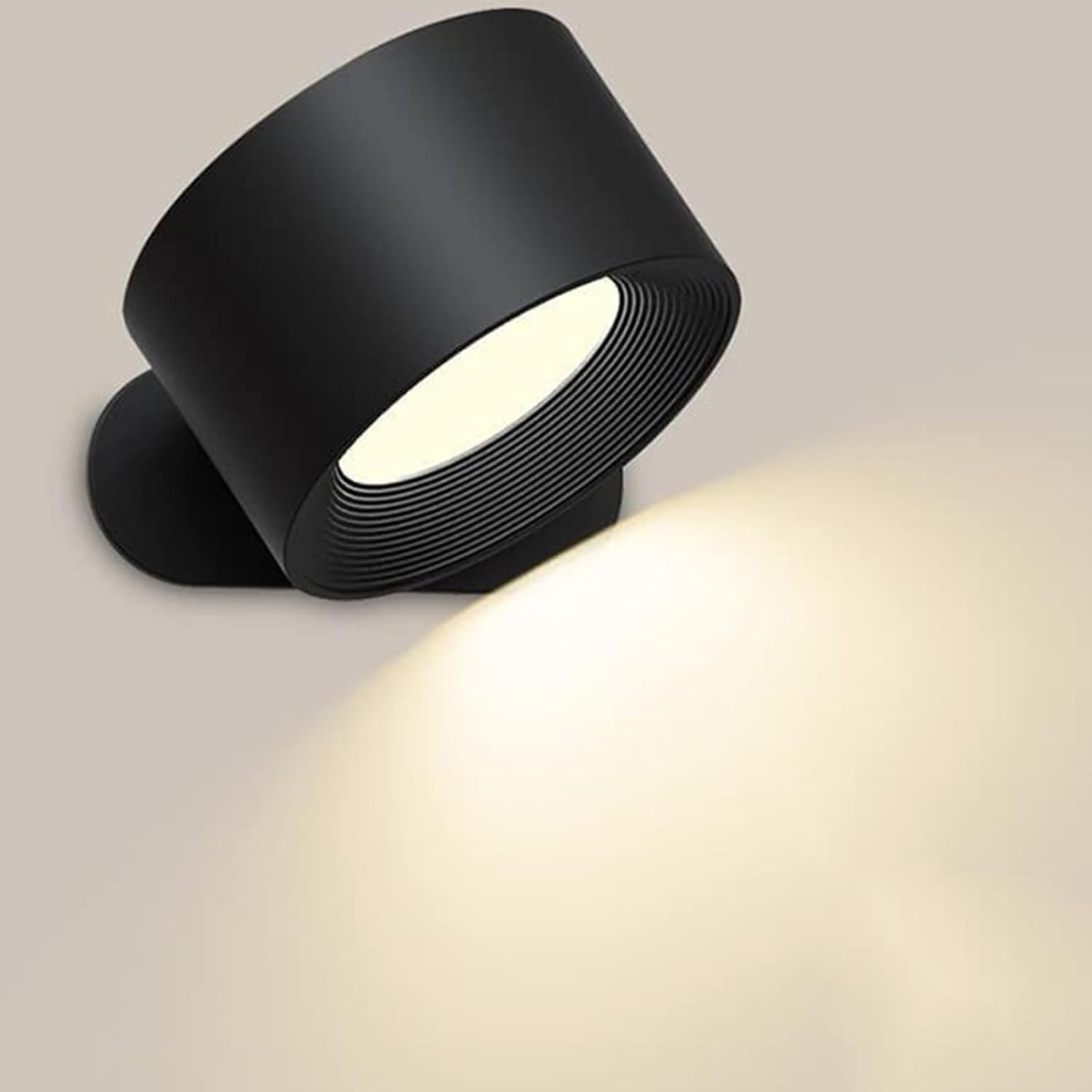 RadiantGlow | Trådløs Væglampe – Fleksibel Hyggebelysning Sort Nuvenci.dk