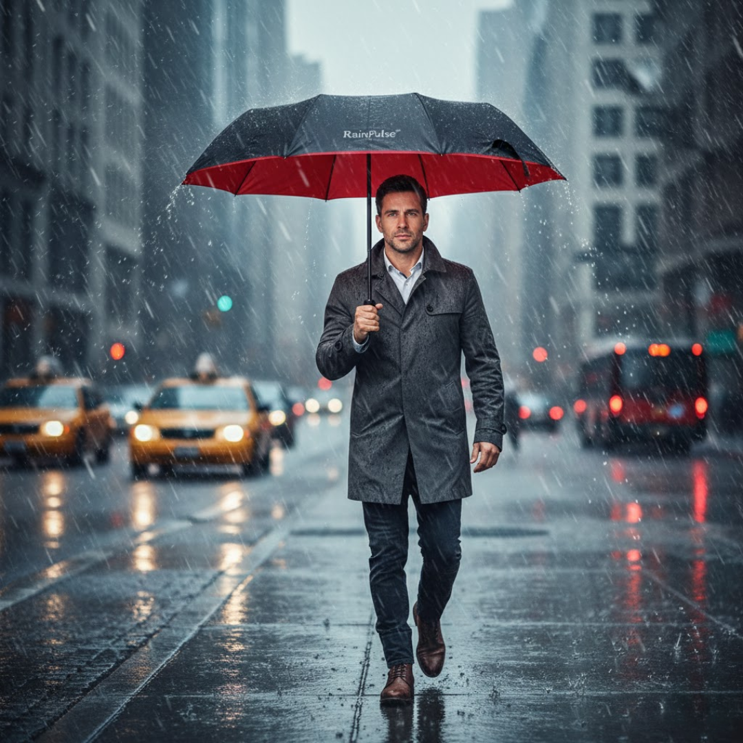RainPulse | Stormparaply – Vindmodstand & Nem Énhåndsbetjening Nuvenci.dk