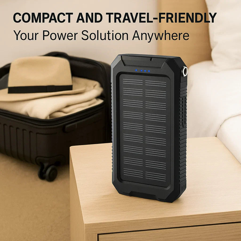 RayCharge | Solenergi-Powerbank med 20,000mAh & Dual-USB Nuvenci.dk