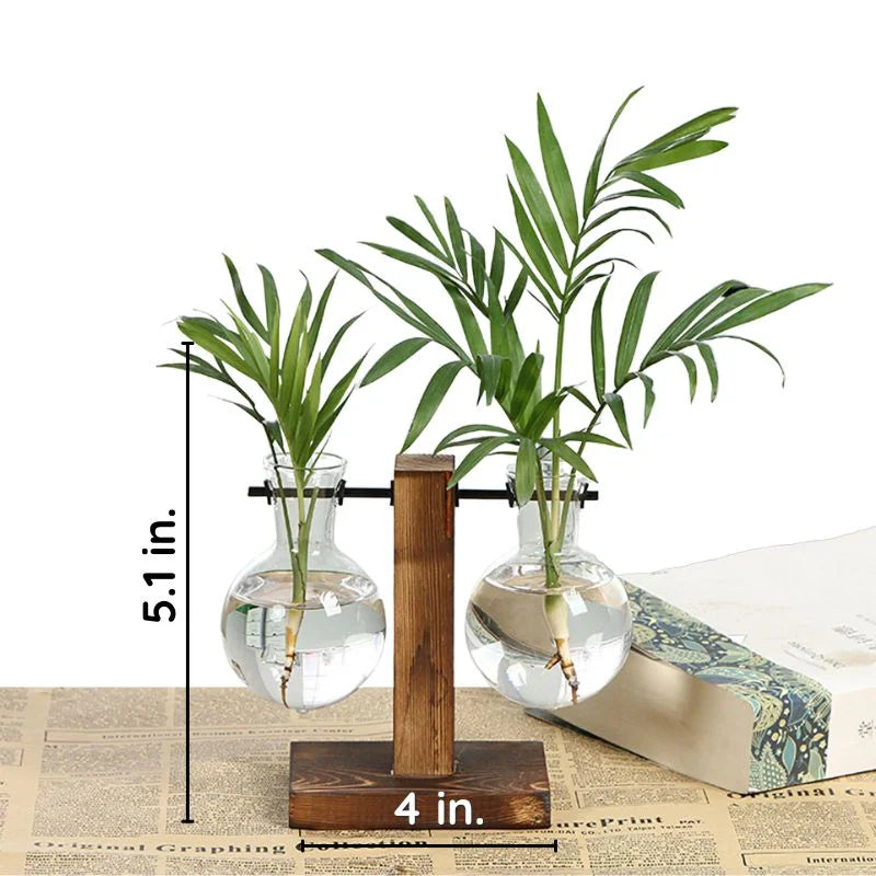 RootFrame | Træramme Hydroponisk Plantevase Nuvenci.dk
