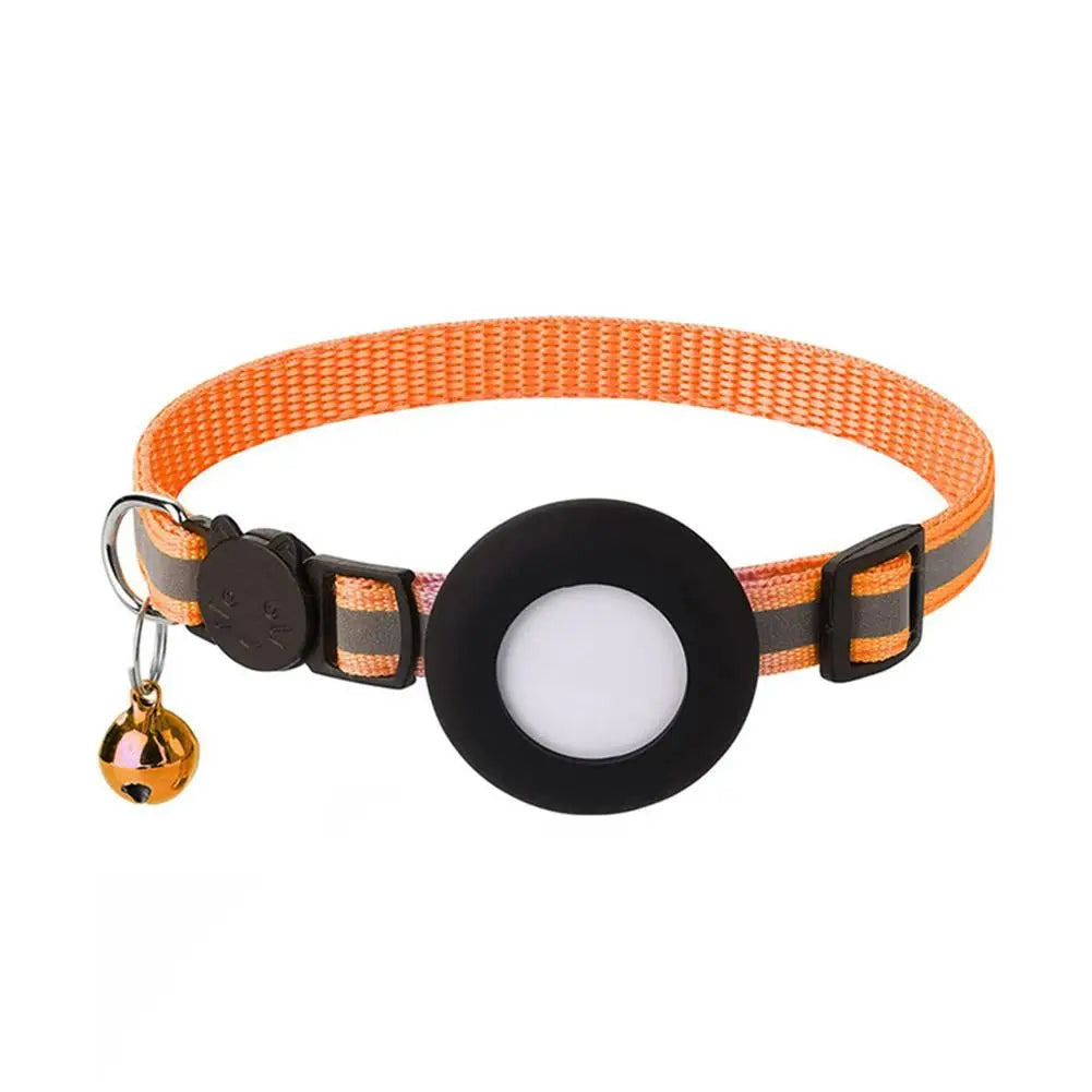 SafeWhisker | Kattehalsbånd med refleks og kontaktmærke Orange Nuvenci.dk